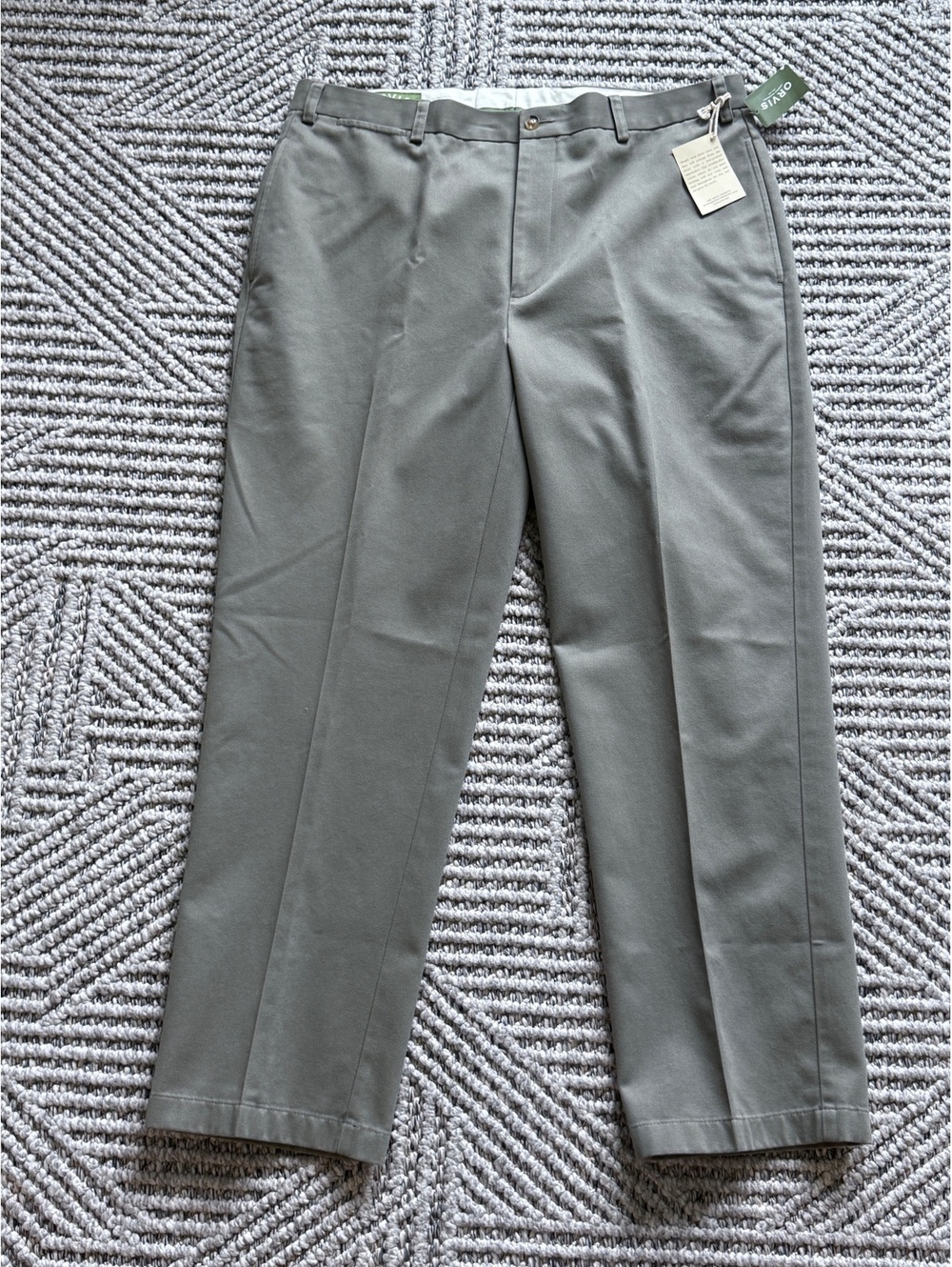 Orvis Wrinkle-Free Chino Olive Pants Size 38 Waist 30"